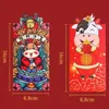 6pcs set Chinese New Year Red Money Envelopes Year of the OX Cartoon Cash Bag188z