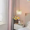 Lustres français chevet suspendu éclairage lumière luxe chambre pendentif créatif LED moderne lustre verre