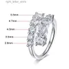 Met zijstenen KNOBSPIN D VVS Moissanite ringen voor vrouwen sprankelende diamanten verlovingsring met GRA 925 sterling zilver vergulde 18k ring YQ231209