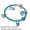2024 925 Silver Designer Jewelry for Women gift Charm Bracelet spider Bead Pendant DIY fit Pandoras Iron glove Lilos Stitchs Charm Bracelet Set with Original Box