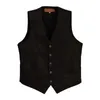 Kamizelki męskie retro kamizelka dla mężczyzn Slim Fit Vest Wedding Business Suit Vintage Modna Modna Black Grey Brown Coffee