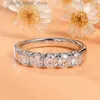 With Side Stones OEVAS 925 Sterling Silver 1 D Color Round Moissanite Diamond Rings For Women Wedding Engagement Band Fine Jewelry YQ231209