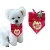 Vêtements pour chiens Collier robuste Coton Noël Pet Spit Serviette Triangle Écharpe Imprimé Chat Dans Les Colliers Sombres Pour Chiens