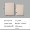 Notepads Spira Llinen Notebook Sketchbook Hardcover 120 sidor 160 GSM Refillerable Notebook for Art Drwaing Stationery School Supplies 231208