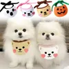 Vêtements pour chiens Collier pour animaux de compagnie Serviette de salive Chat Accessoires tissés à la main Écharpe ronde Bavoir Chiens Animaux pour Halloween