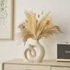 Vases Vase Decoration Home Room Shelf Accessories Ceramic Vase Decor Office Bookshelf Decorative Vases Modern Nordic Style Flower Pot 231208