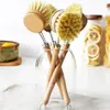 Brosse de nettoyage à manche en bois, outil de cuisine domestique en bois de hêtre à Long manche, vente en gros FY2680 FY2679 ss1203