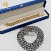 Jóias de aço inoxidável de preço barato no atacado 925 Caixa de aço de moissanita de prata esterlina Chain de colares de aço inoxidável para homens