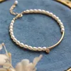 Beaded Natural Freshwater Pearls Bracelet Handmade Personalized Gold Filled Bangles Vintage Jewelry Boho Bracelet For Women 231208