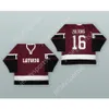 Niestandardowy Siergiej Zholtok 16 narodowa drużyna Łotwa Maroon Hockey Jersey New Top Sched S-M-L-XL-XXL-3XL-4XL-5XL-6XL