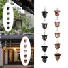 庭の装飾メタルレインウォーターキャッチャーチェーンレインコレクターカップは、庭用の装飾的な機能チェーンを交換