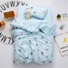 Yatak Setleri 3pcs Bebek Seti 100 Pamuk Beşik Yatak Keten Kiti Karikatür Hayvan Yastık Kılıfı Sac Yorgan Kapağı Dolgu Olmadan 231208