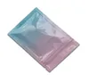 Hela 812 cm 200st Pink Blue Gradient Grip SEAL ALUMINIUM FOIL SNACKS CANDY SUCKING PACK PAG TOP PABLECUUM FOUR POUCH ZIP8665503