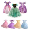 Flickor klänningar barn prinsessa fancy costume rapunzel anna klänning barn jul cosplay belle aurora sofia födelsedagsfest kläder 231208