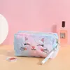 Cosmetic Bag Women Cartoon Plush Makeup Case Organizer Korean Girl Zipper Cosmetic Pouch Handbag Travel Toiletry Bag Beauty Case