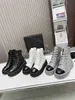 Designer-Stiefel, Lederstiefel, Damen, neue Herbst-Winter-Chelsea-Stiefel, Luxus-Sneaker, dreifache schwarze und weiße klassische Stiefeletten, Chelsea-Stiefel