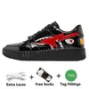 Top aaa+Quality Women Mens Shark Designer Shoes Bapesstas Sneakers A Bathing Ape SK8 Sta Patent Leather Grey Pink Foam Green Red White Black Low Panda Runners Trainers