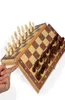 Large Chess Board Magnetic Wooden Folding Chesses Set with Felted Game Boards Interior for Storage Adult Kids Beginner4527401