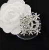 Semplice stilista lettera spille placcato oro 18 carati donne broche strass gioielli spilla fascino perla pin spilla unisex regalo del partito 20 stile