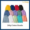 Męskie bluzy bluzy bluzy z kapturem L-Song 260G bawełniany bluza z kapturem sweter komfortowy materiał swobodny zużycie sportowej kaptura dla męskich i kobietSSL231209
