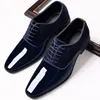 47 sukienka patentowa skórzana Pu Classic Men Casual Business Lace Up Formal Office Work Buty na męskie przyjęcie ślubne Oxfords 231208 MAL 95 Oxds