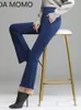 سراويل جينز للسيدات شتاء الشتاء دافئة سراويل سراويل نسائية نسائية عريض الخصر