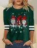 女性のパーカースウェットシャツ女性のTシャツ醜いサンタクリスマススウェットシャツヒョウ格子縞のワイングラスプリント長袖クリスマスレギュラーフィット塗装l231122