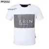 Designer T-shirt Slim Plain PP Fit Homens Phillip Philipps Moda Homens Designer Designer Pleins T-shirt Verão Strass Manga Curta Em Torno Do Pescoço Shir 149