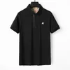 Tasarımcı Erkek Tişört Siyah ve Beyaz Bej Ekose Stripe Marka Saf Pamuk Nefes Alabilir İnce Sıradan Gömlek Sokak Aynı Stil Erkek ve Kadın Polo Gömlek En Kalite #6905
