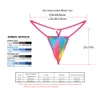 Rainbow Color Mens Thongs G Strings Gay Underwear U Convex Design Cotton Sexy Panties Men Jockstrap