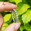 С боковыми камнями 0,1 карата 3 мм круглый D vvs муассанит полное кольцо Eternity Band из стерлингового серебра 925 пробы Ювелирные изделия для мужчин и женщин Подарок на помолвку для вечеринок и свиданий YQ231209