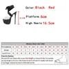 Dress Shoes Liyke Sexy Red Thigh High Lace-Up Platform Sandals Women 16.5 CM Transparent Shoes Stiletto Peep Toe Nightclub Stripper Heels 231208