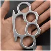 Brass Knuckles Sier Black Gold Thin Steel Knuckle Dusters Self Defense Personal Security Womens And Mens Selfdefense Pendant Fy4323 Dhq2A