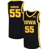 Custom 22 Caitlin Clark Jersey Iowa Hawkeyes 여자 대학 농구 유니폼 남성 어린이 검은 흰색 노란색 사용자 이름 메시지 미국