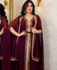 Vêtements ethniques Dubaï Robes de soirée pour femmes Abaya Mousseline de soie Paillettes Robe musulmane Caftan 2 pièces Ensemble Eid Kaftan Cape Robe Costume Jalabiya