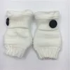 Button wool gloves warm hands couples typing and playing with mobile phone arm sleeve knitting half finger half finger glove DF332