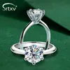 With Side Stones 5CT Six Prong Moissanite Ring VVS1 Lab Diamond Solitaire Band For Women Wedding Engagement Anniversary Promise Birthday Jewelry YQ231209
