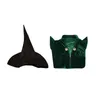 College Magic Professor Minerva McGonagall Cosplay Dress Green Cape Veet Roll Play Cloak Halloween Carnival Costume