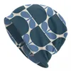 Bérets Blue Block Flower Skullies Bons de bonnet Caps hommes Femmes Unisexe Outdoor Hiver Tricote chaud Chapeau adulte Orla Kiely Bonnet Chapeaux