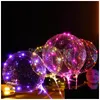 Party Decoration Led Bobo Balloon With 31.5Inch Stick String Light Christmas Halloween Birthday Decor Drop Delivery Home Garden Fest Dhfdw