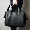 Briefcases Men's Leather Briefcase Business Handbags File Bags Computer Head Office Large Capacity 231208