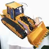 Diecast Model Cars 1 16 RC Bulldozer Excavator Toy RC Engineering Vehicle Dump Dumper Alloy and Plastic Excavator RTR Toys for Kids Birthday Giftl231114