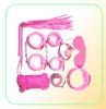 Bondage de cuero Restricción Fetiche Látigo Cuerda Con los ojos vendados Muñequeras Collar Boca Mordaza Bondages kit 7 piezas Set productos para adultos juguetes sexuales 3835503