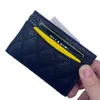 Oryginalny skórzany identyfikator karty kredytowej Wysokiej jakości projektant Mini Bank Card Case Black Slim Portfel Monety Pocket Sell Limited Q232G