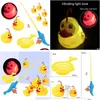 Bath Toys 9 PCS Set Induktion Duck Fishing Game Baby For Kids Spray Water With Light Outdoor Swim Ing 221118 Drop Delivery Maternity S DH9NM