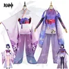 Costumes d'anime Genshin Impact Shogun Raiden Ei Makoto Beelzebul Cosplay kimono Costume perruque ensemble robe de chambre femmes Halloween Costume 231208