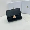 Modedesigner läder plånböcker lyx triompe cuir kreditkortshållare handväska väskor två-i-en guld hårdvara kvinnor av zippy mynt plånböcker