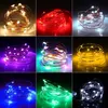 Strings 10pcs / lot à piles 20 30 LED mini guirlandes de fées étanches fil de cuivre luciole étoilée pour bricolage fête de mariage 2787