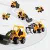 Diecast Model Cars 6pcs Engineering Vehicles Toys Set Engineering Car Model Forklift Toy Car Modeller Fordonsgrävare Diecast Mini Carl231114