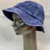 Cappelli a tesa larga da donna con secchielli da donna firmati alla moda da uomo in denim solido metallizzato cappello247a